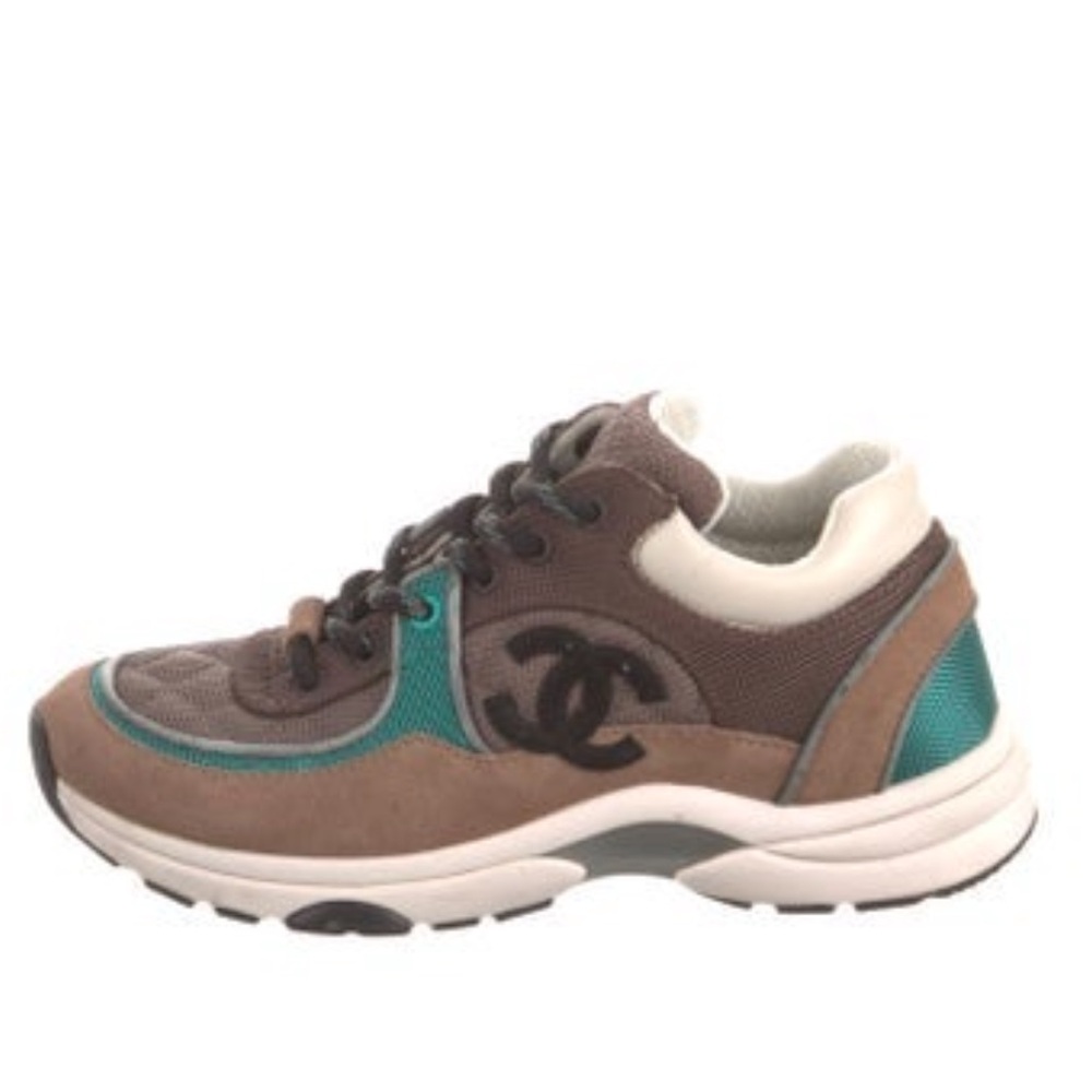 Chanel 2021 Interlocking CC Logo Sneakers Size 37
